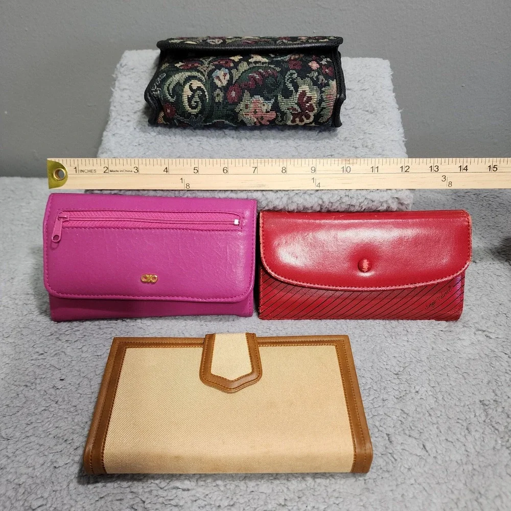 Wallets‎ Womens Vintage Deadstock Coin Purse Makeup Bag Lot of 4 80's